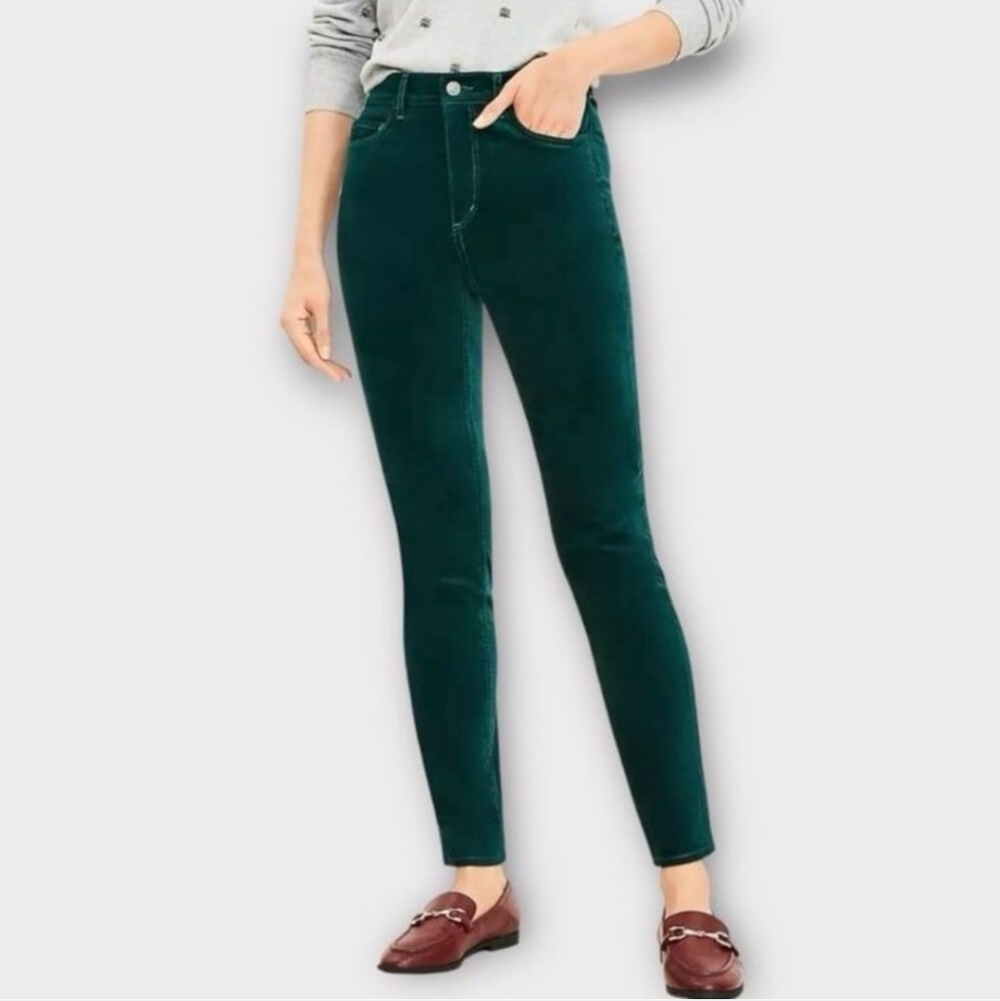 LOFT Forest Green Skinny Pants